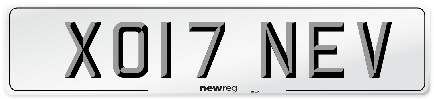 XO17 NEV Number Plate from New Reg